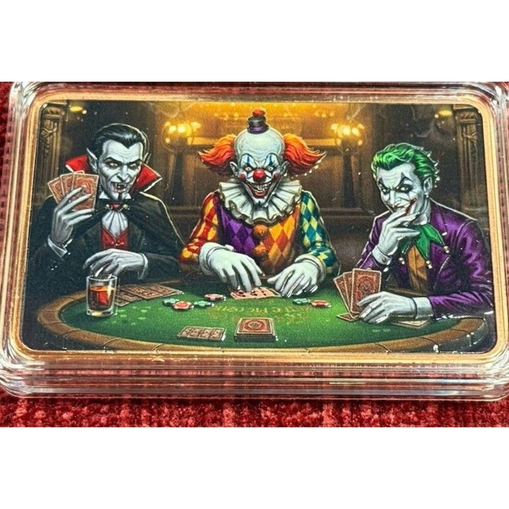 Nightmare Flush 5 oz Colorized Copper in Capsule Dracula, Pennywise, Joker
